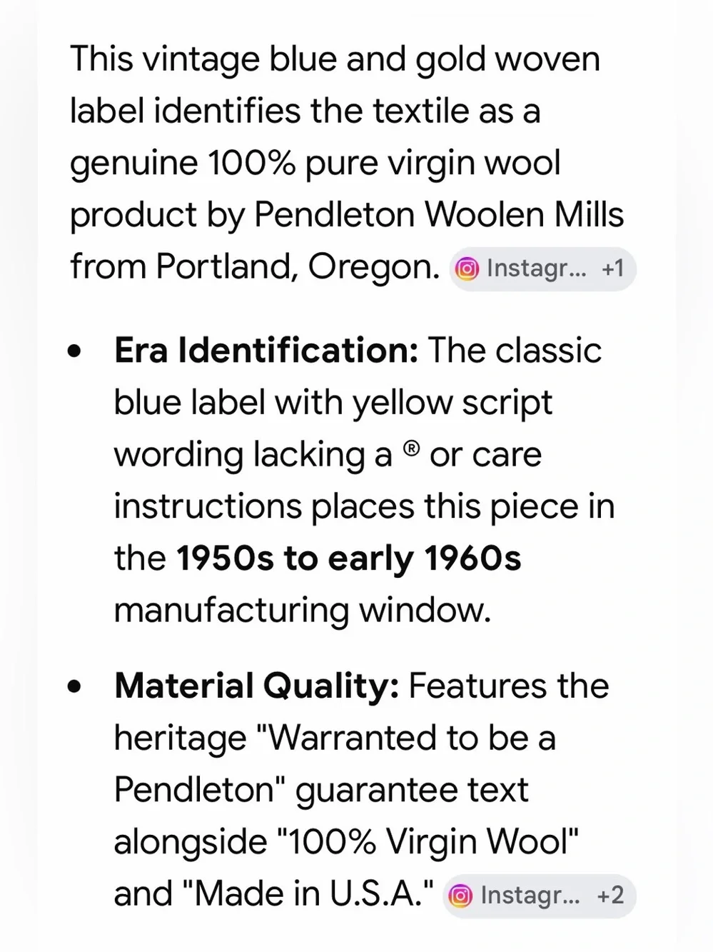 Pendleton this rare